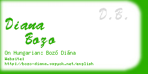 diana bozo business card